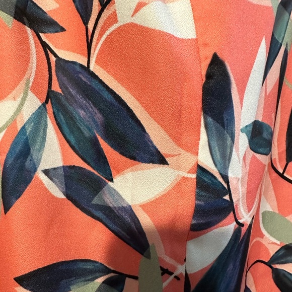 Lulu's Coral Leaf Print Mini Skirt - Picture 3 of 5